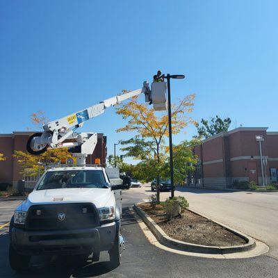 Bucket Truck Electrical Services: Our specialized bucket truck services allow us to handle even the most challenging electrical tasks safe