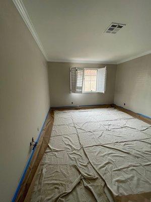 Second bedroom reprimed and painted