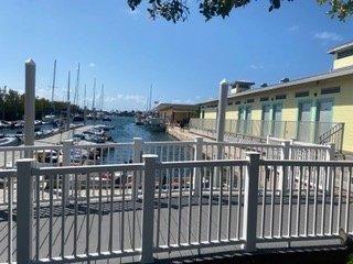 From the marina looking out to the inner dinghy dock and further out into the mooring/anchorage area