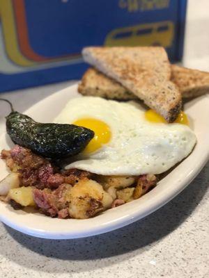 Sunday Special! Corned Beef and Hash.