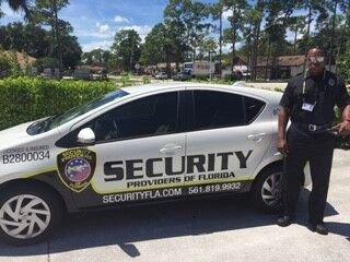 Our security company vehicle