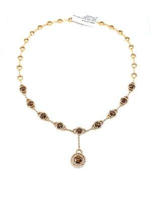 Levian Le Vian Amazing Chocolate/White Diamonds Necklace 18K Yellow Gold