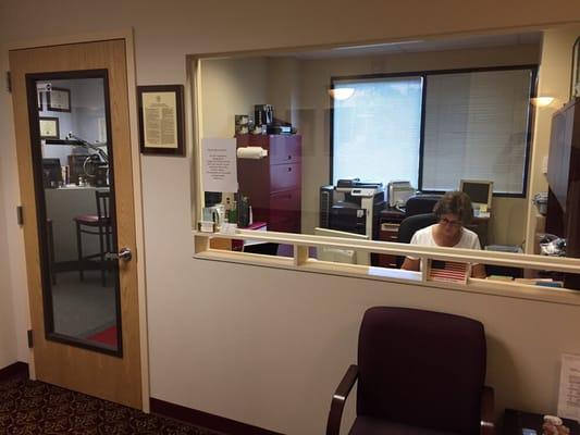 Jewelry Judge reception area and locked entrance door to Lab where all appraisals are performed.