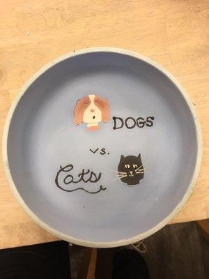 Our Pet's Water Dish - Before Firing