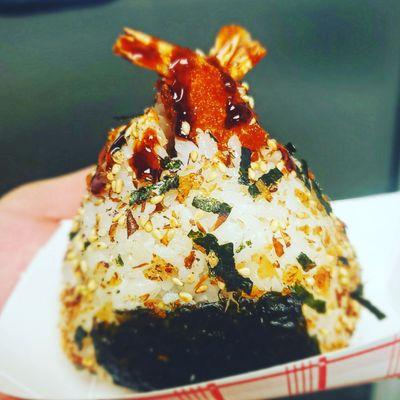 Crispy shrimp onigiri