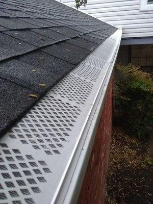 Gutter cleaning and gutter guards installed