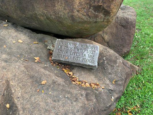 Little known Memorial for the victims of the 1977 Johnstown Flood.