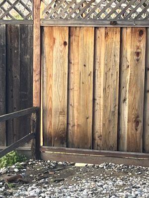 When put the fence back, a sizable gap in the fence and the concrete anchor was pulled apart from the post.