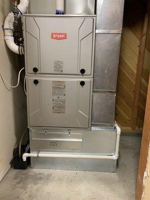 A new furnace to replace the one from the 90s.