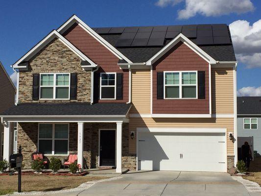 Solar Panels on Home in Raleigh, NC by Sun Dollar Energy.