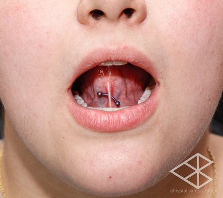 Tongue web piercing!