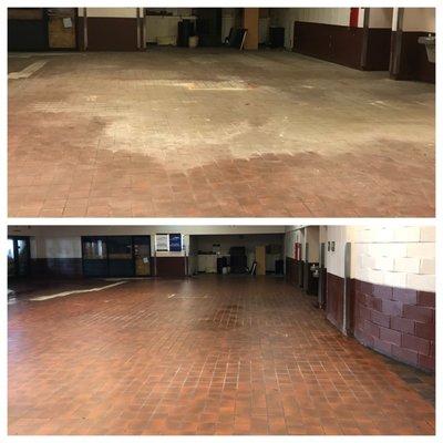 Before and After Tile and Grout Cleaning