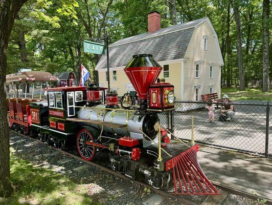 Miniature replica of a circa-1863 C.P. Huntington steam locomotive. Rides are every half hour.