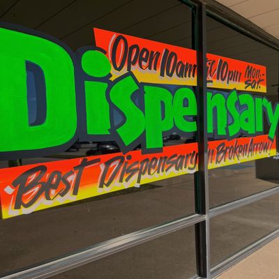 Welcome to Traphouse Dispensary! Our vibrant windows proudly showcase our commitment to quality cannabis.  #Traphouse #DispensaryLife