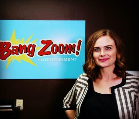 Emily Deschanel recoding in studio 2.