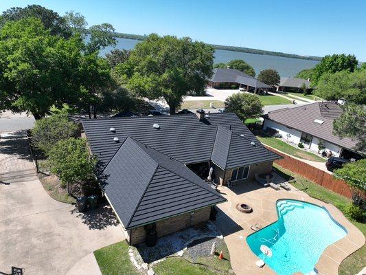 Beautiful Stone coated steel roofing system installed in Arlington!