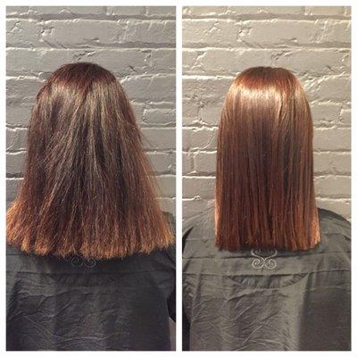 Cezanne Classic Keratin Treatment before/after