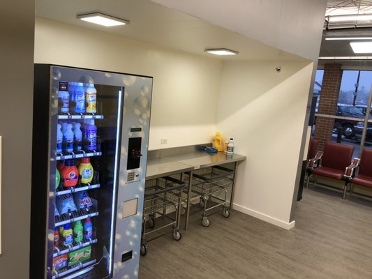 Soap Vending and Folding Area