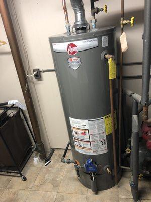 New water heater installed.