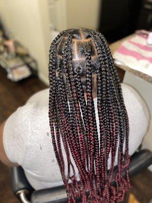 Large Knotless Braids