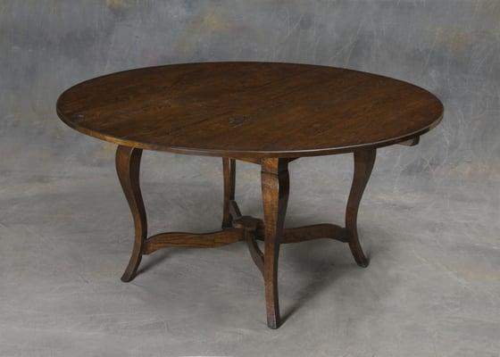 English reproduction oak 6" circular table.  Custom sizes, woods and finishes available.