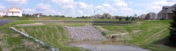 Site planning including ponds.