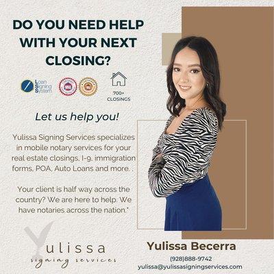 Do you need help with your next closing?