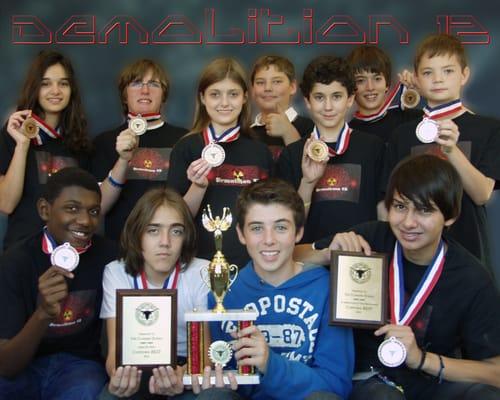 Middle school students worked as team to rank in robotics STEM competition.