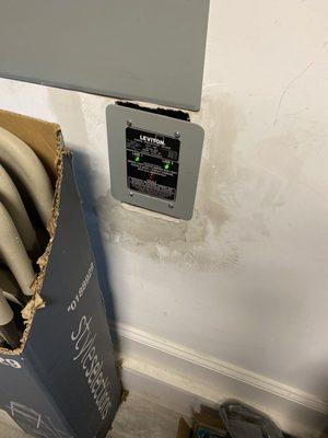 Unit installed with gaping hole