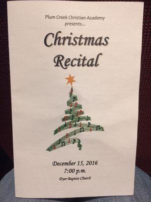 Christmas piano recital