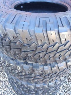 Photo of mud tires purchased for a Ford Excursion.