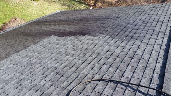 Safe roof washing also called Soft roof wash