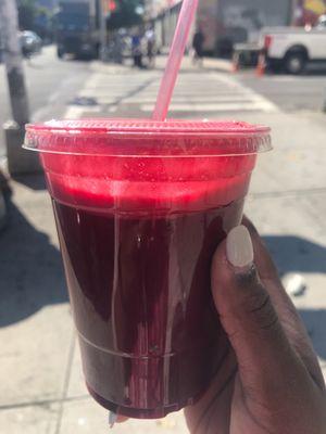 Juice! Beets, pineapple, carrots, kale and ginger.