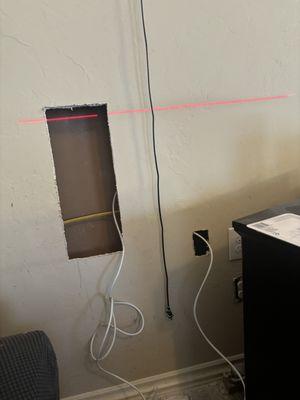 Installing karaoke equipment in wall