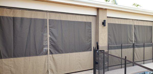 Patio Enclosures with mesh windows