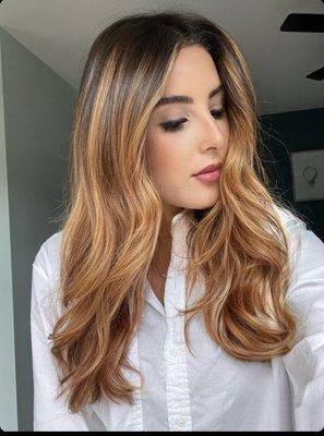 Client selfie balayage