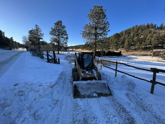 Plowing through snow drifts