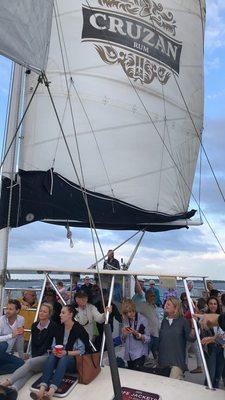 The sails were raised 10 min after leaving Shem Creek.. Awesome.