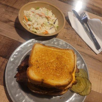 grilled cheese clad burger