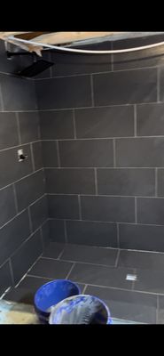 Halfway threw shower remodel