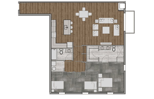 Unit BB floor plan