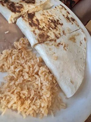 chicken cheese quesadilla plate