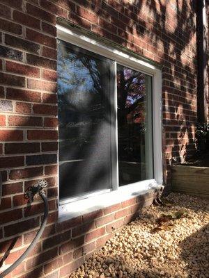 Large replacement window professionally installed