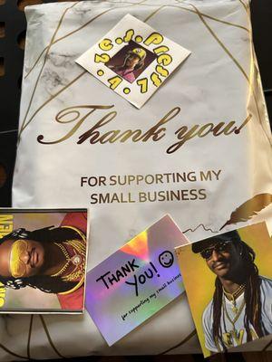 Thank you bags cards and stickers w every purchase