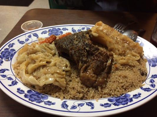 Delicious Thiebu Djen. Just like I remember from Mbour, Senegal! Fish, rice, and veg with lots of flavor!