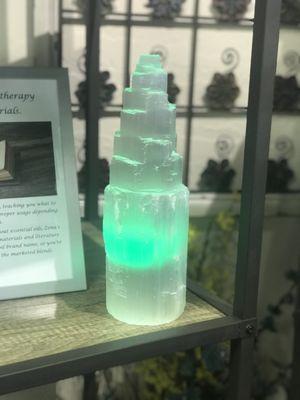 Beautiful Selenite Lamps.  Cleansing and Calming