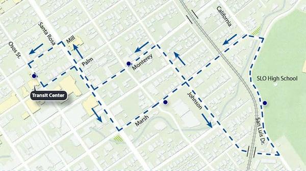 SLO Tripper map (2016, SLO Transit).