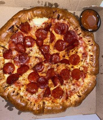 Pepperoni Stuffed Crust Pizza