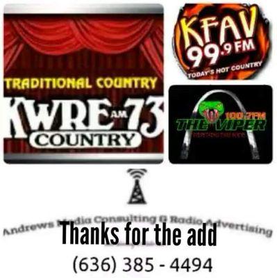 Andrews Media Consulting is an authorized distributor of KFAV 99.9 Fm KWRE 73 Am & Viper 100.7 Fm