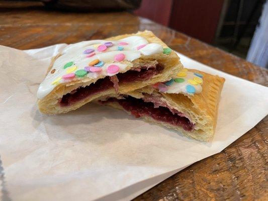 Homemade blueberry pop tart. Yum!